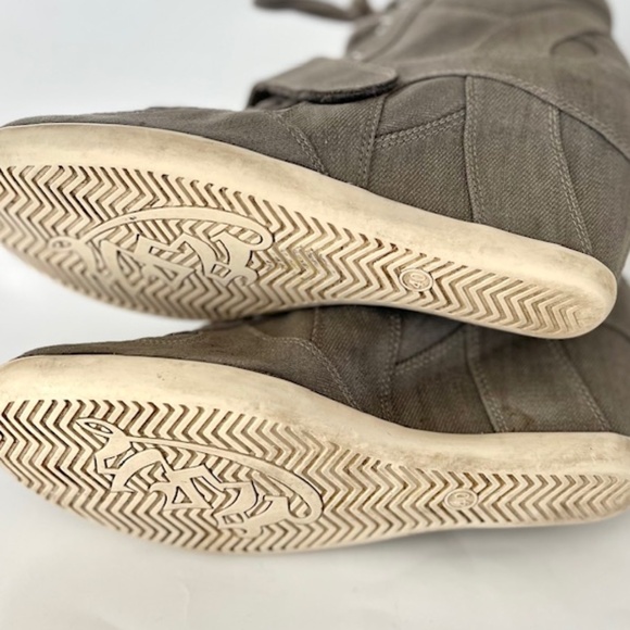ASH Bowie Grey Washed Denim Wedge High Top Trainers-Limited edition - Picture 9 of 9